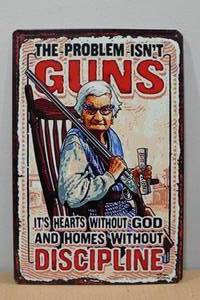 Metal Gun Sign