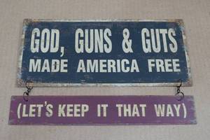 Metal Gun Sign