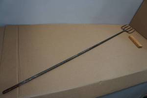 Vintage Steel 5-Tine Barbed Ice Fishing Spear