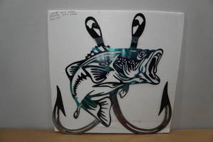 Laser Cut Steel Fishing Wall Dcor
