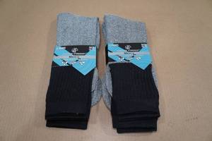 2 2-Packs Wear Proof Mens Cushioned Crew Socks -Size 10-13
