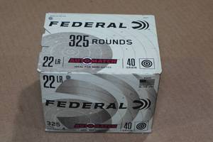 325 Federal Automatch .22 LR 40 Gr LRN Ammo