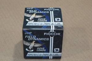 25 Fiocchi Field Dynamics .410 Bore 2-12 8 Shot Shotshells
