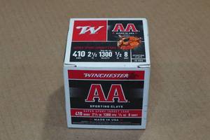 25 Winchester AA .410 Bore 2-12 8 Shot Shotshells
