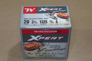 25 Winchester Xpert 20 Gauge 2-34 Steel 6 Shot Shotshells