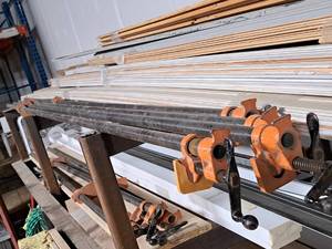 Lot of (4) 10 Pipe Clamps