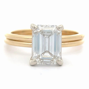 lot 5 image: 3.32 Carat Emerald Cut Diamond Solitaire Ring in 14k Yellow Gold w IGI Report VIDEO