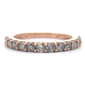lot 27 image: NEW 1 Natural Carat Diamond 12 Eternity Ring in Rose Gold