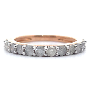 lot 42 image: NEW 1 Carat Diamond 12 Eternity Ring in Rose Gold