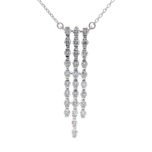 lot 50 image: 1.35 Carat Diamond Chandelier Fringe Pendant Necklace