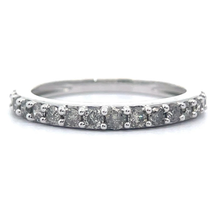 lot 53 image: 0.50 Carat Diamond 12 Eternity Ring in White Gold