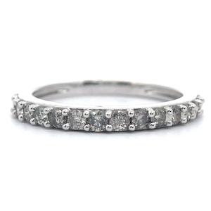 lot 64 image: NEW 1 Carat Diamond 12 Eternity Ring in White Gold