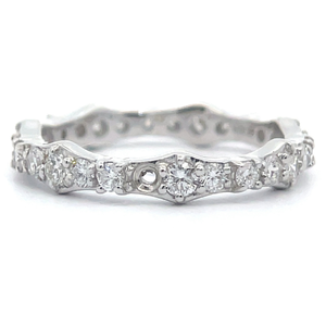 lot 65 image: 1.05 Carat PavDiamond Wave Stacking Ring