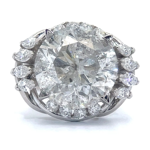 lot 10B image: NEW 7.62 Carat Natural Diamond Cluster Ring in Platinum $118,965 Appraisal Included VIDEO