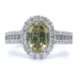 lot 34D image: Oscar Friedman GIA Certified Rare Genuine Alexandrite & Natural Diamond Ring in Platinum w GIA Report $28,193 Appraisal Included VIDEO