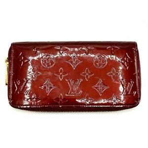 lot 55M image: Louis Vuitton Bordeaux Monogram Vernis Zippy Wallet $500 Retail