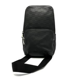 lot 7K image: Louis Vuitton Damier Infini Avenue Sling Backpack in Onyx Black Leather - Authentic $2,500 Retail