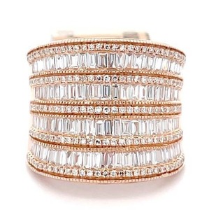 lot 10L image: EFFY Designer 1.95 Carat Natural Diamond Cluster Ring in 14K Rose Gold $12,499 Retail Tag VIDEO