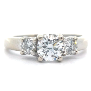 lot 29E image: 1.21 Carat NATURAL Diamond Ring in 4K White Gold, INTERNALLY FLAWLESS-F w GIA Report $11,500 Retail
