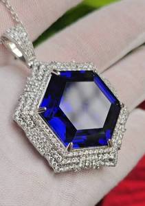 lot 0 image: Oscar Friedman 107.42 Carat Tanzanite & Natural Diamond Necklace in Platinum $410,570 Appraisal Included VIDEO