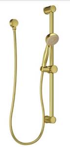lot 34 image: PFISTER 3-Spray Hand Shower with Wall Bar in Brushed Gold