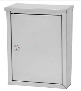 lot 80 image: ARCHITECTURAL MAILBOXES Regent Silver, Small, Steel, Locking, Wall Mount Mailbox