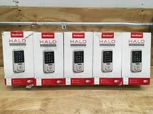 lot 31 image: Lot of 5 - Kwikset Halo Touchscreen Wi-Fi Enabled Smart Lock