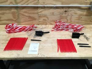 lot 82 image: Solar Powered Candy Cane Lights