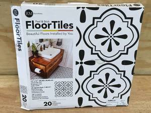 lot 131 image: Pack of 20 - Peel & Stick 12 x 12 Floor Tiles