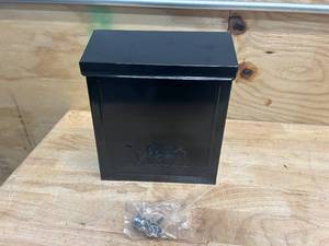 lot 129 image: ARCHETECTURAL MAILBOXES Townhouse Black, Medium, Galvanized Steel, Locking, Vertical, Wall Mount Mailbox