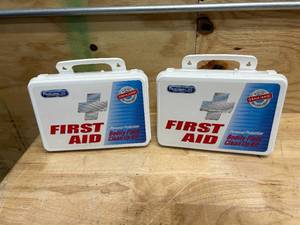 lot 90 image: PHYSICIANS CARE Lot of 2- First Aid Personal Protection Bodily Fluid Clean Up Kits