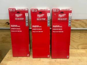 lot 145 image: MILWAUKEE Lot of 3 Packs of- 44-78 in. 18 TPI Deep Cut Portable Bi-Metal Band Saw Blade (3-Pack) For M18 FUELCorded (3 blades per pack) (11272423.43)