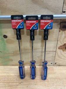 lot 148 image: CRESCENT Box of 3-  #2 x 6 CP26 Screwdrivers