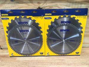 lot 152 image: Lot of 2 - Irwin 10 Circular Saw Blades (2 per pack) 11272420
