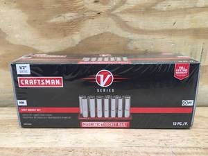 lot 28 image: Craftsman 12 Drive MM Deep Socket Set Model # CMMT17595V 11272418