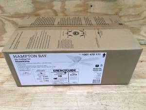 lot 166 image: Hampton 44 Ceiling Fan Model # YG204-WH