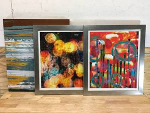lot 192 image: Lot of 3 - Hanging Wall Art