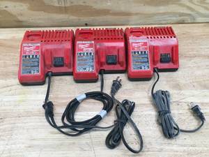 lot 197 image: Lot of 3 - Milwaukee M12M18 Charger Model # 48-59-1812