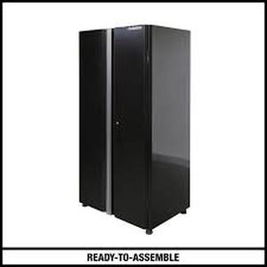 Husky Ready-to-Assemble 24-Gauge Steel Garage Gear Cabinet in Black (36.6 in. W x 72 in. H x 24 in. D  Customer Returns See Pictures