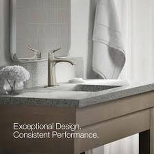 KOHLER Easmor Single-Handle Single Hole Bathroom Faucet in Vibrant Brushed Nickel   Customer Returns See Pictures