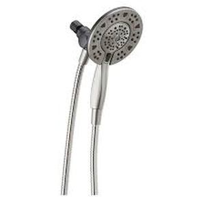 Delta In2ition Two-in-One 4-Spray 6 in. Dual Wall Mount Fixed and Handheld Shower Head in SpotShield Brushed Nickel   Customer Returns See Pictures