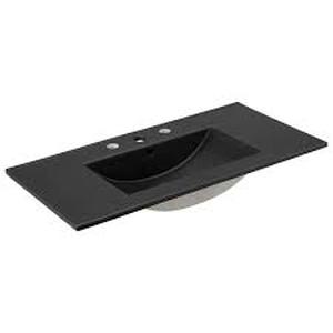 MODWAY Cayman 36 in. Bathroom Sink in Black  Customer Returns See Pictures