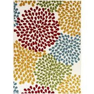 Hampton Bay Park Pointe Multi Color 8 ft. x 10 ft. Color Burst IndoorOutdoor Area Rug  Customer Returns See Pictures
