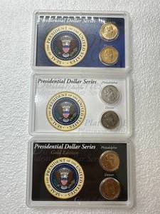 2009 James Polk Presidential Dollar Collection (gold & platinum plated)