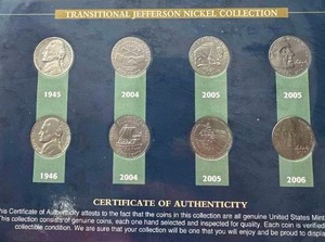 Transitional Jefferson Nickel Collection