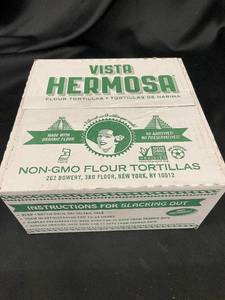 J - Vista Hermosa Organic Non-GMO Flour Tortillas - Box of 8 packs
