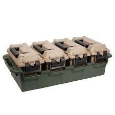 lot 17 image: GREENMADE Multi-Purpose Storage Boxes All Crate AmmoTackle Organizing units 4 Pack Made in USA, Brown