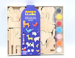lot 29 image: Mondo Llama Paint Your Own Wood Animals Kit