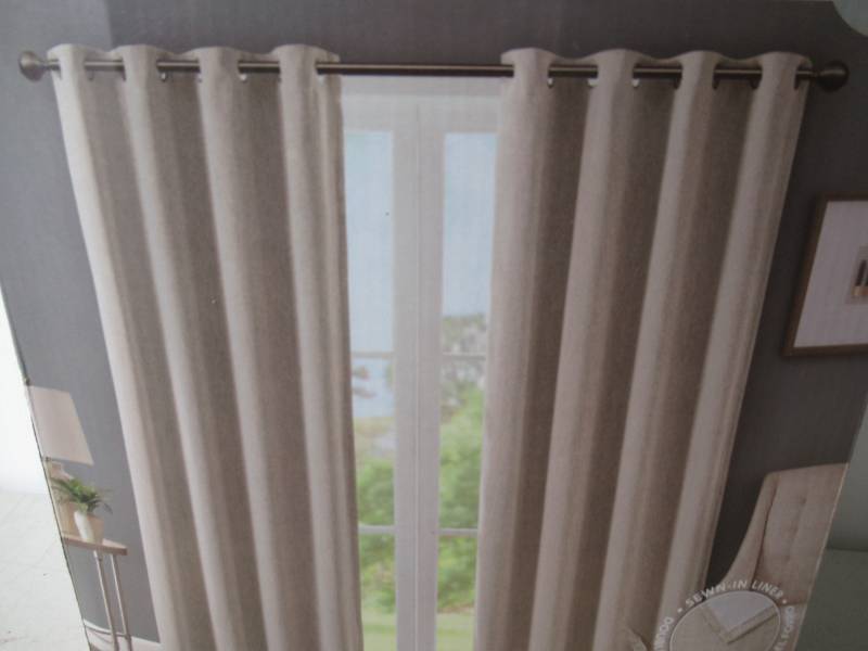 lot 67 image: SunSmart Total Blackout Lined Panel Pair with Grommets-Brown-52x84