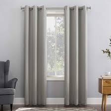 lot 68 image: Set of 2 Sun Zero Easton Energy Saving Blackout Grommet Curtain Panel, 100 x 63, Silver